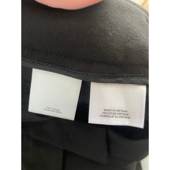 Anne Klein Suit Separates Black Pants Solid Ankle Tapered Zip Mid Rise Size 6 - Picture 5 of 6
